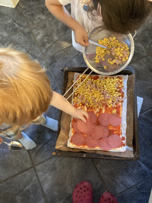 Pizza gemeinsam backen